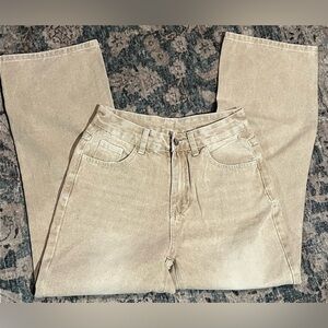 Trendy Shein beige jeans